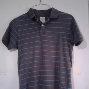 Grey and Blue Polo Shirt